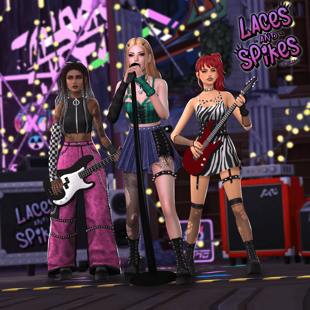 Скриншот мода Набор рокерской одежды Laces and Spikes